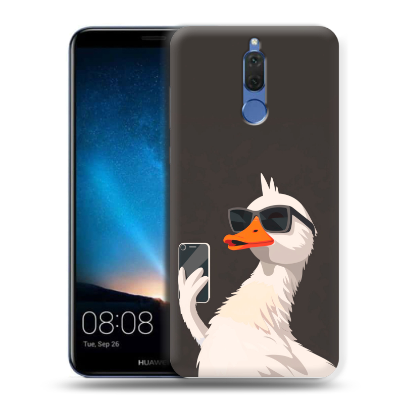Силиконовый чехол на Huawei Nova 2i с принтом утка в очках Силиконовый чехол на Huawei Nova 2i с принтом утка в очках