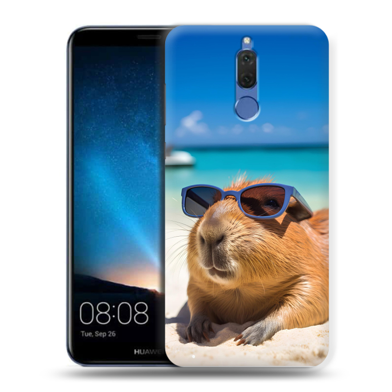 Силиконовый чехол на Huawei Nova 2i с принтом Капибара Силиконовый чехол на Huawei Nova 2i с принтом Капибара