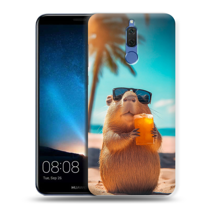 Силиконовый чехол на Huawei Nova 2i с принтом Капибара Силиконовый чехол на Huawei Nova 2i с принтом Капибара
