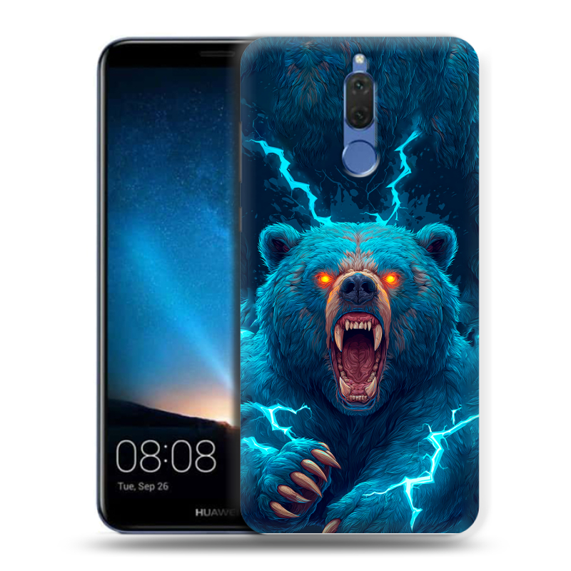Силиконовый чехол на Huawei Nova 2i с принтом Медведь Силиконовый чехол на Huawei Nova 2i с принтом Медведь