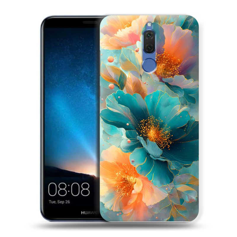 Силиконовый чехол на Huawei Nova 2i с принтом Цветы Силиконовый чехол на Huawei Nova 2i с принтом Цветы