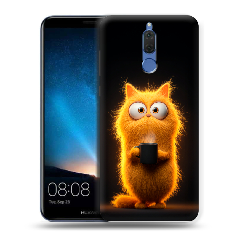 Силиконовый чехол на Huawei Nova 2i с принтом Смешной кот Силиконовый чехол на Huawei Nova 2i с принтом Смешной кот