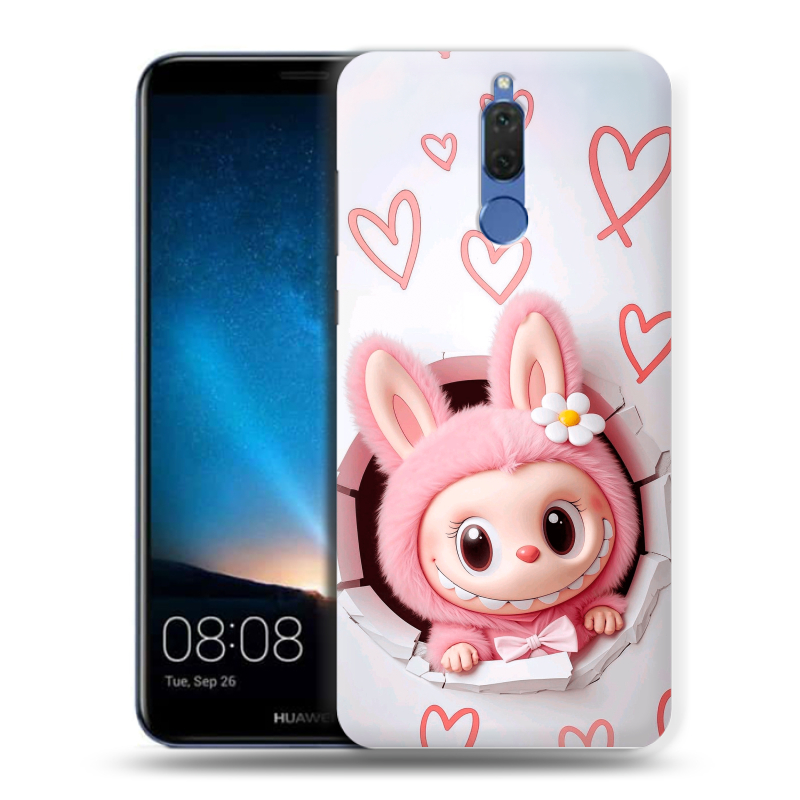 Силиконовый чехол на Huawei Nova 2i с принтом Labubu Лабубу Силиконовый чехол на Huawei Nova 2i с принтом Labubu Лабубу