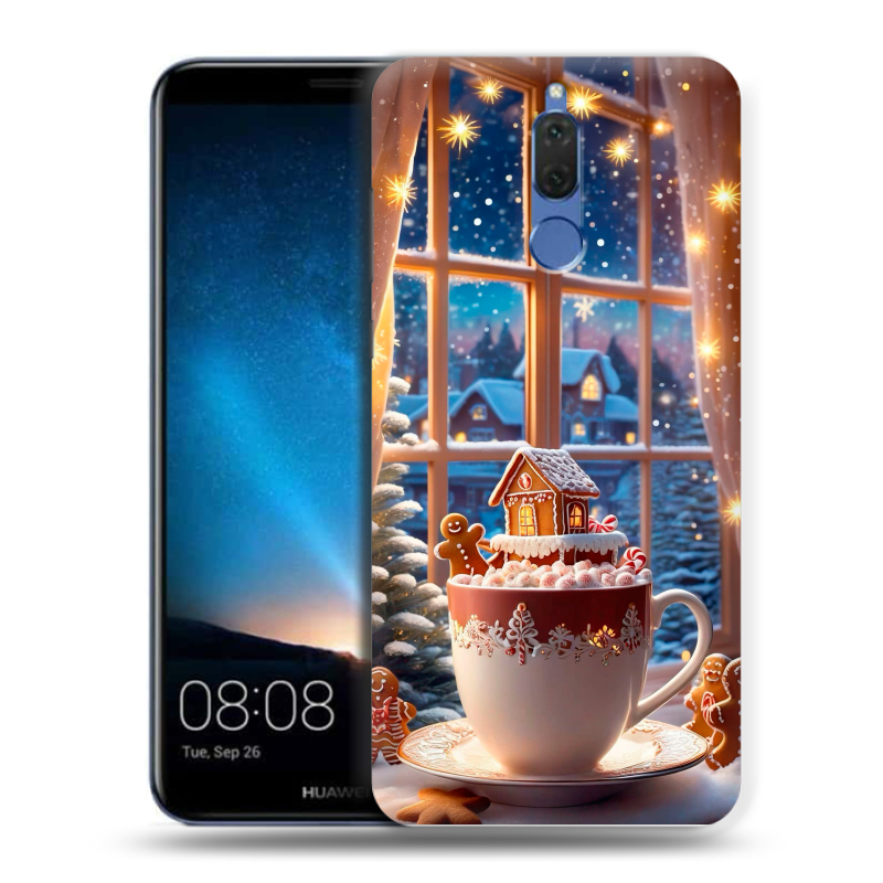 Силиконовый чехол на Huawei Nova 2i с принтом Новый год Силиконовый чехол на Huawei Nova 2i с принтом Новый год