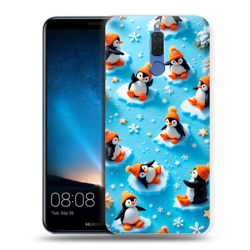 Силиконовый чехол на Huawei Nova 2i с принтом Новый год Силиконовый чехол на Huawei Nova 2i с принтом Новый год