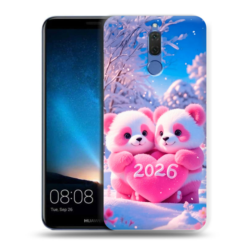 Силиконовый чехол на Huawei Nova 2i с принтом Новый год Силиконовый чехол на Huawei Nova 2i с принтом Новый год
