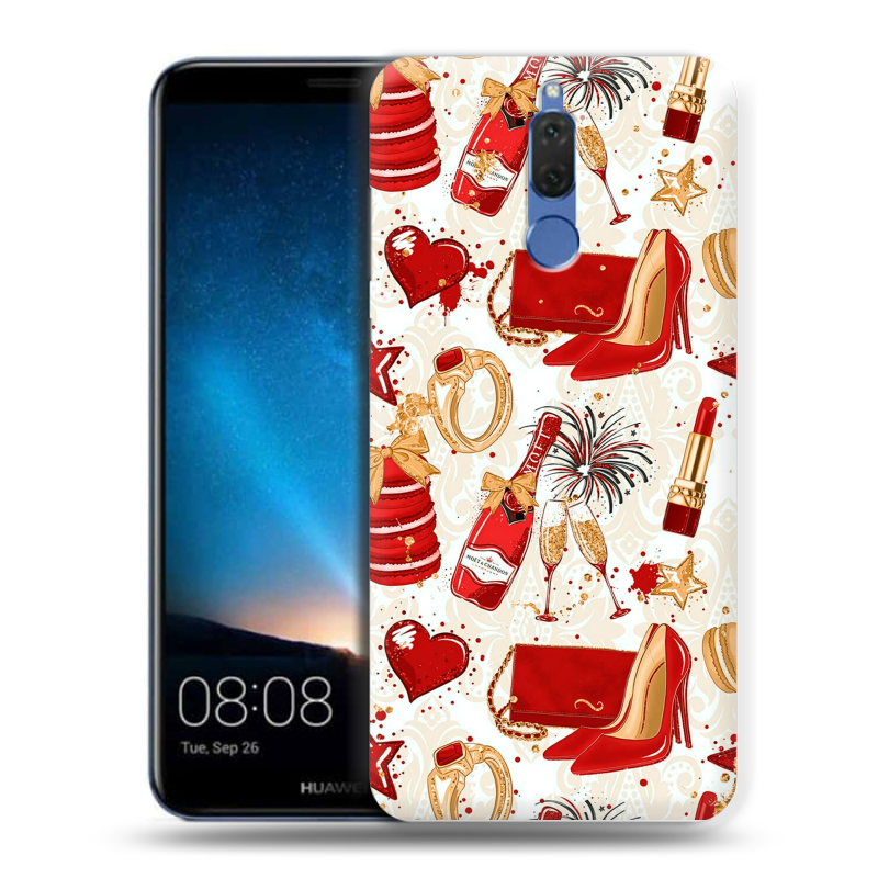 Силиконовый чехол на Huawei Nova 2i с принтом Новый год Силиконовый чехол на Huawei Nova 2i с принтом Новый год