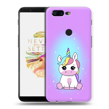 Силиконовый чехол на OnePlus 5T с принтом Единорог Силиконовый чехол на OnePlus 5T с принтом Единорог