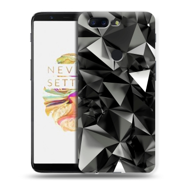 Силиконовый чехол на OnePlus 5T с принтом Черные кристаллы Силиконовый чехол на OnePlus 5T с принтом Черные кристаллы