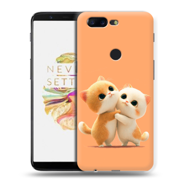 Силиконовый чехол на OnePlus 5T с принтом Милые котики Силиконовый чехол на OnePlus 5T с принтом Милые котики