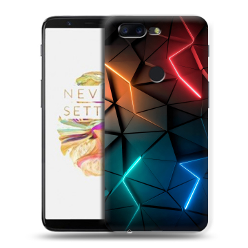Силиконовый чехол на OnePlus 5T с принтом Абстракция неон Силиконовый чехол на OnePlus 5T с принтом Абстракция неон