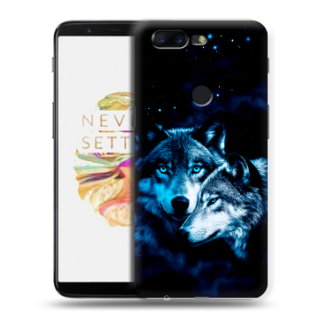 Силиконовый чехол на OnePlus 5T с принтом Волки Силиконовый чехол на OnePlus 5T с принтом Волки