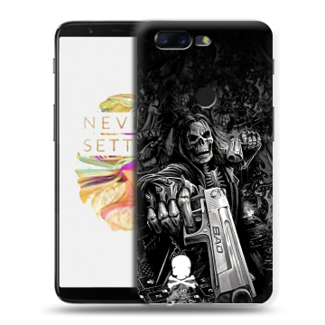 Силиконовый чехол на OnePlus 5T с принтом Скелет
