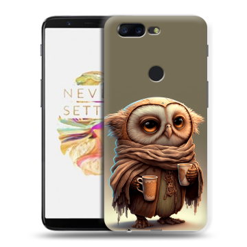 Силиконовый чехол на OnePlus 5T с принтом Сова Силиконовый чехол на OnePlus 5T с принтом Сова