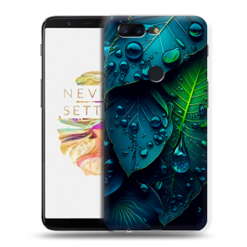 Силиконовый чехол на OnePlus 5T с принтом Листья Силиконовый чехол на OnePlus 5T с принтом Листья