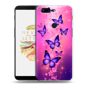 Силиконовый чехол на OnePlus 5T с принтом Бабочки