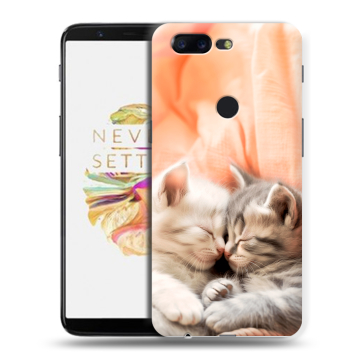 Силиконовый чехол на OnePlus 5T с принтом Котята
