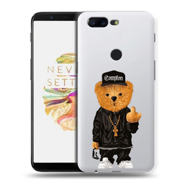 Силиконовый чехол на OnePlus 5T с принтом Мишка