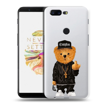 Силиконовый чехол на OnePlus 5T с принтом Плюшевый медведь