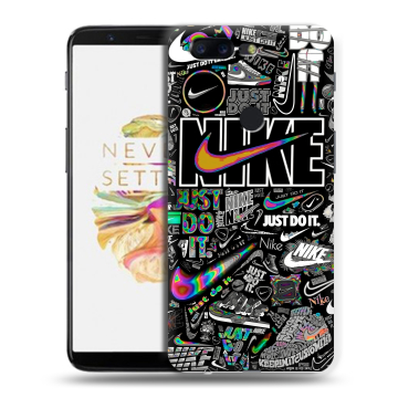 Силиконовый чехол на OnePlus 5T с принтом Найк