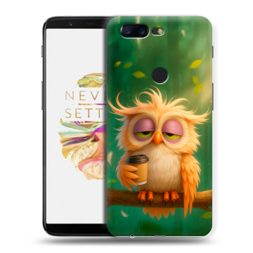 Силиконовый чехол на OnePlus 5T с принтом сова