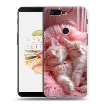 Силиконовый чехол на OnePlus 5T с принтом котята котики