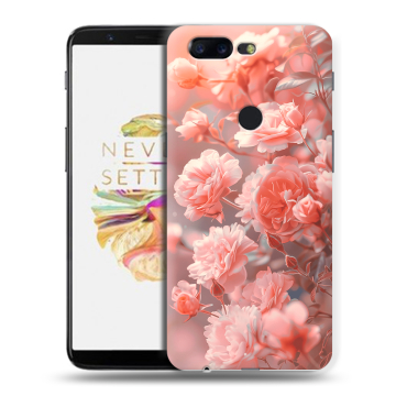 Силиконовый чехол на OnePlus 5T с принтом Розы цветы