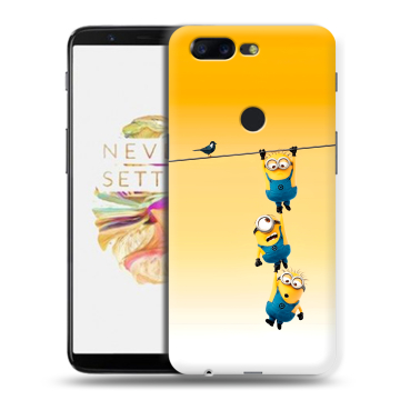 Силиконовый чехол на OnePlus 5T с принтом Миньоны