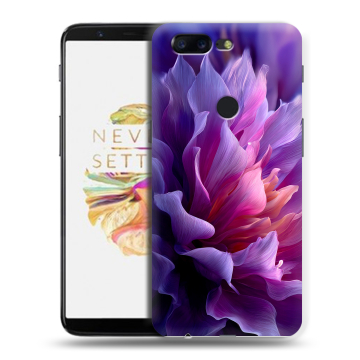 Силиконовый чехол на OnePlus 5T с принтом женский цветы