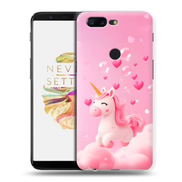 Силиконовый чехол на OnePlus 5T с принтом Единорог