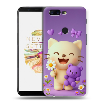 Силиконовый чехол на OnePlus 5T с принтом для девочек