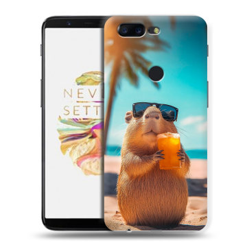 Силиконовый чехол на OnePlus 5T с принтом Капибара Силиконовый чехол на OnePlus 5T с принтом Капибара