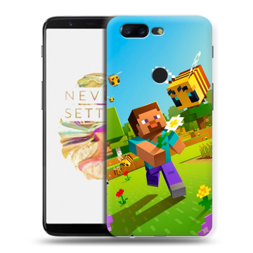 Силиконовый чехол на OnePlus 5T с принтом Майнкрафт Minecraft Силиконовый чехол на OnePlus 5T с принтом Майнкрафт Minecraft