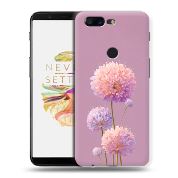 Силиконовый чехол на OnePlus 5T с принтом Цветы