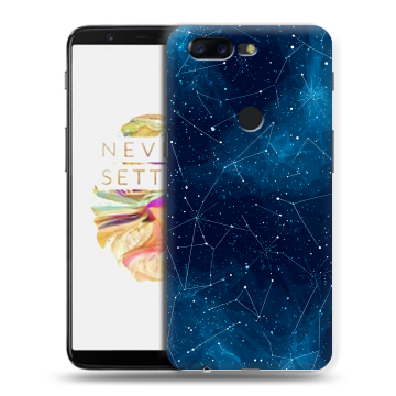 Силиконовый чехол на OnePlus 5T с принтом Космос звезды