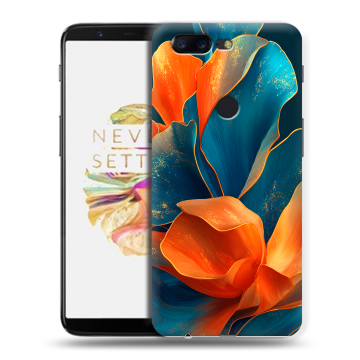 Силиконовый чехол на OnePlus 5T с принтом Цветы