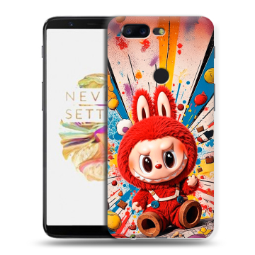Силиконовый чехол на OnePlus 5T с принтом Labubu Лабубу