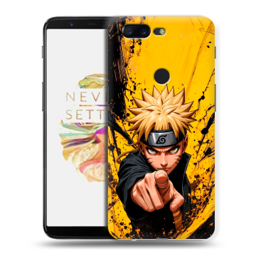 Силиконовый чехол на OnePlus 5T с принтом Naruto Наруто