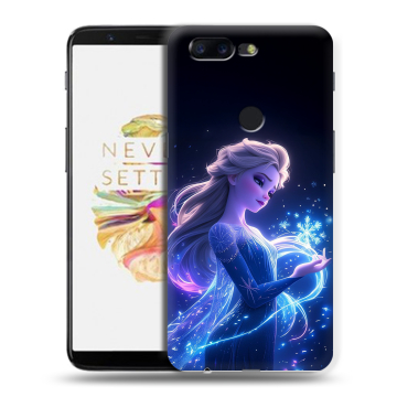 Силиконовый чехол на OnePlus 5T с принтом Холодное сердце Frozen