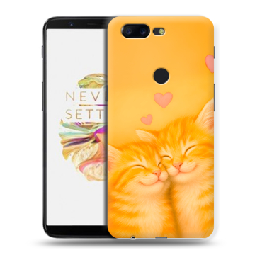 Силиконовый чехол на OnePlus 5T с принтом Милые котята