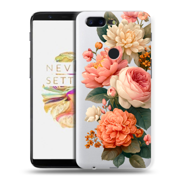Силиконовый чехол на OnePlus 5T с принтом цветы Силиконовый чехол на OnePlus 5T с принтом цветы