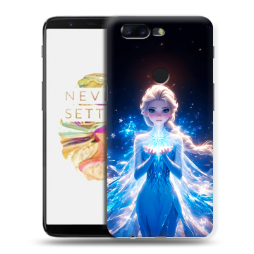 Силиконовый чехол на OnePlus 5T с принтом Холодное сердце Frozen