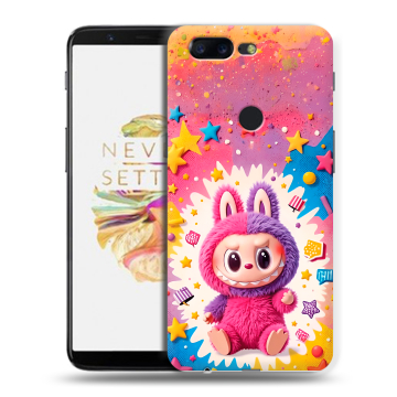 Силиконовый чехол на OnePlus 5T с принтом Labubu Лабубу