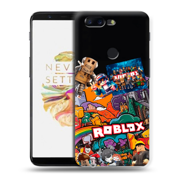 Силиконовый чехол на OnePlus 5T с принтом Roblox Роблокс