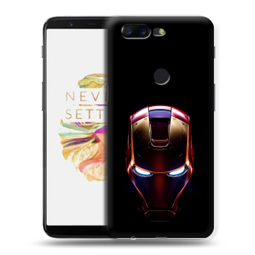 Силиконовый чехол на OnePlus 5T с принтом IronMan Железный человек