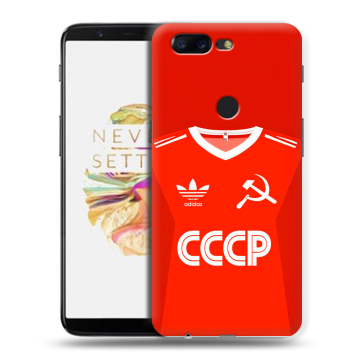 Силиконовый чехол на OnePlus 5T с принтом Флаг Герб СССР Силиконовый чехол на OnePlus 5T с принтом Флаг Герб СССР