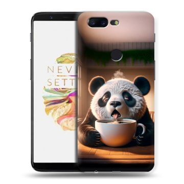 Силиконовый чехол на OnePlus 5T с принтом смешная панда