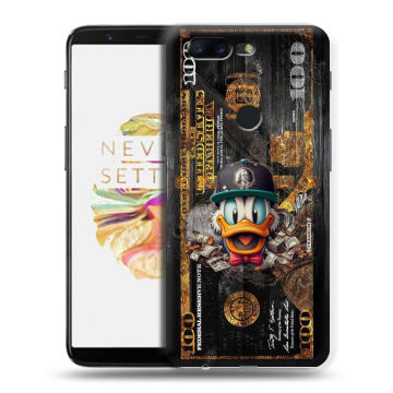 Силиконовый чехол на OnePlus 5T с принтом Дональд Дак Доллар