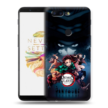 Силиконовый чехол на OnePlus 5T с принтом Demon Slayer Клинок рассекающий демонов