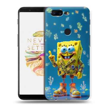 Силиконовый чехол на OnePlus 5T с принтом Спанч боб Спанчбоб